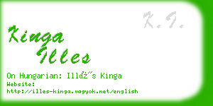 kinga illes business card